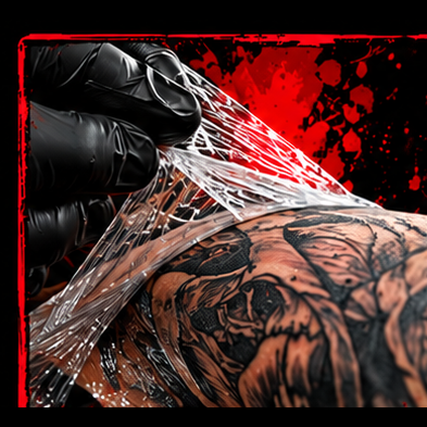 Step 5: Remove plastic wrap before tattooing